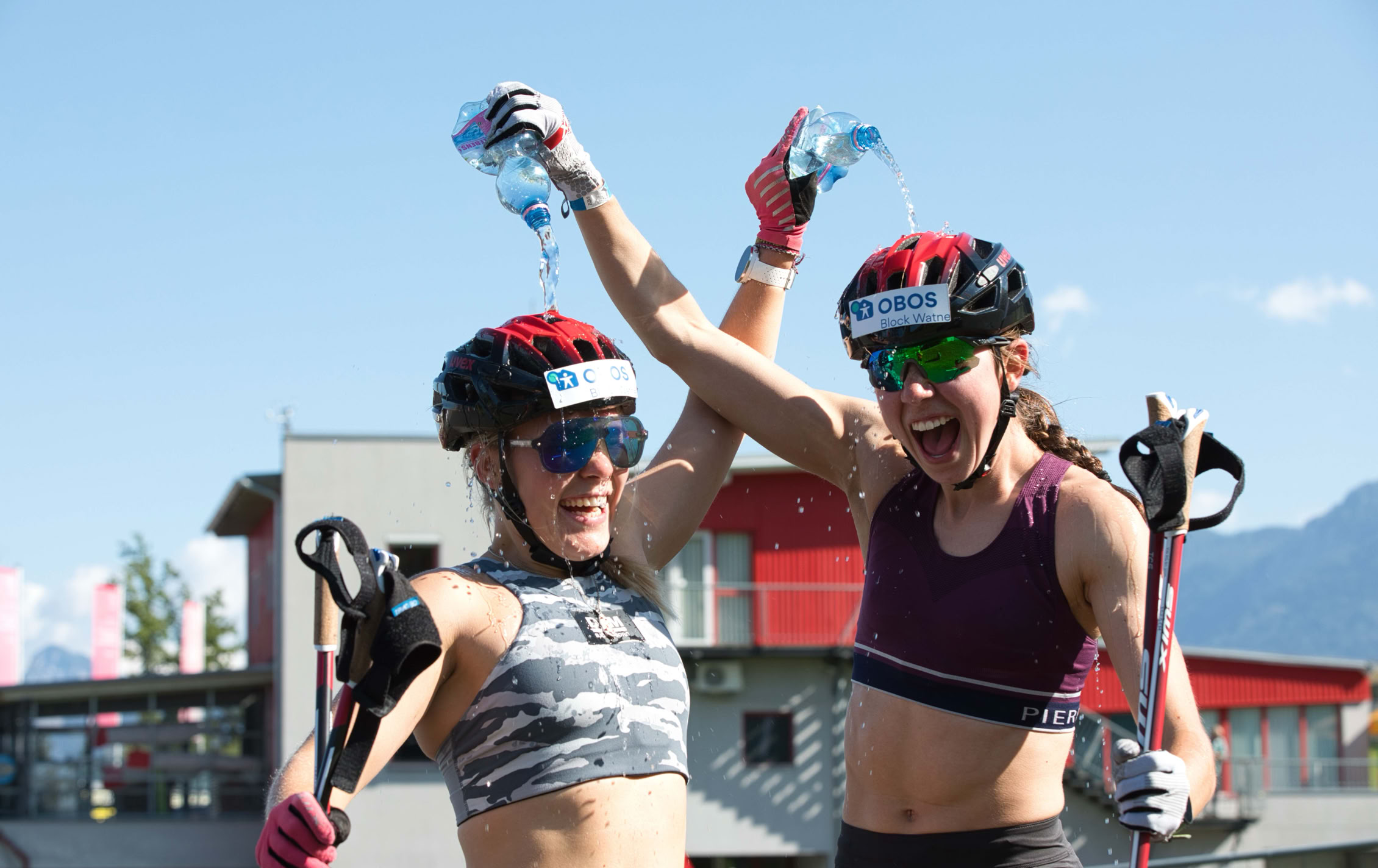 Eine erfrischende Dusche nach dem Wettkampf